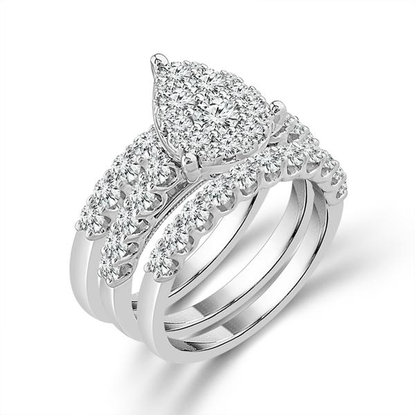 Diamond Bridal Set 2 Ct tw  10k White Gold