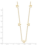 14K Yellow Gold Star w/2in Extension Necklace