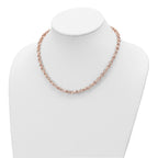 14K Rose Gold Polished Fancy Link Necklace