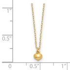 14k Polished Puffed Heart 16.5 inch Necklace