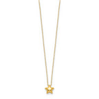 14k Polished Puffed Star 16.5in Necklace