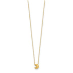 14k Polished Puffed Moon 16.5in Necklace