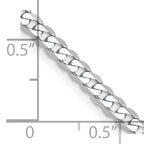 14k WG 2.9mm Flat Beveled Curb Chain