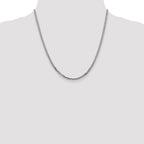 14k WG 2.9mm Flat Beveled Curb Chain