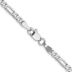 14k WG 2.75mm Flat Figaro Chain