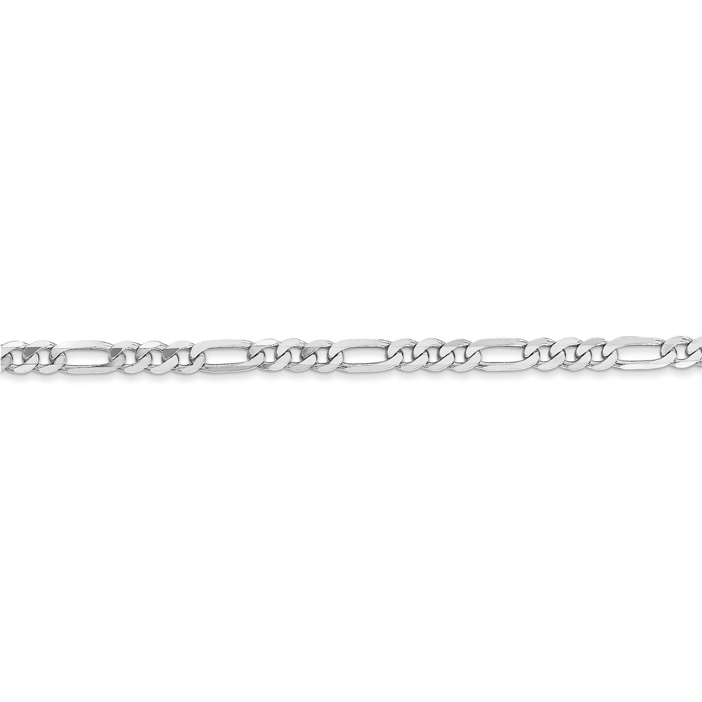 14k WG 3mm Flat Figaro Chain