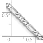 14k WG 3mm Flat Figaro Chain