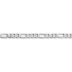 14k WG 4mm Flat Figaro Chain