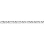 14k WG 4.5mm Flat Figaro Chain