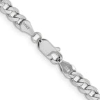 14k WG 4.5mm Flat Figaro Chain