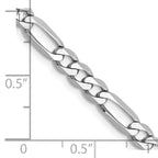 14k WG 4.5mm Flat Figaro Chain