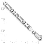 14k WG 4.5mm Flat Figaro Chain
