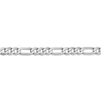 14k WG 5.5mm Flat Figaro Chain