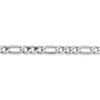 14k WG 6mm Flat Figaro Chain