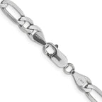 14k WG 6mm Flat Figaro Chain