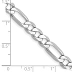 14k WG 6mm Flat Figaro Chain