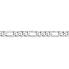 14k WG 7mm Flat Figaro Chain