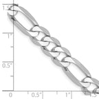 14k WG 7.5mm Flat Figaro Chain