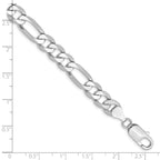 14k WG 7.5mm Flat Figaro Chain