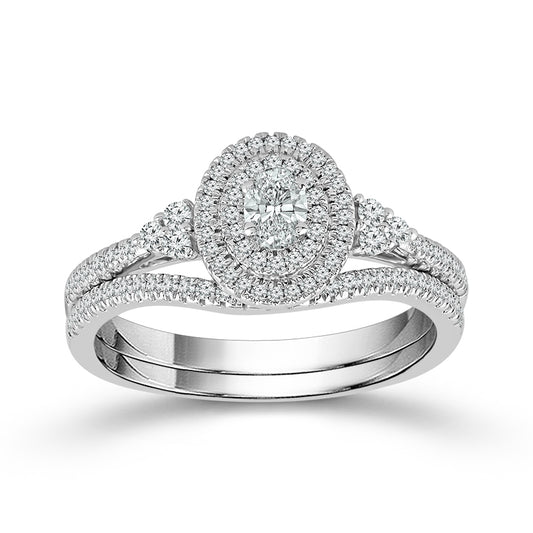 Diamond Engagement Ring 0.5 Ct tw  10k White Gold