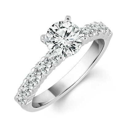 Diamond Engagement Ring 0.1 Ct tw  14k White Gold