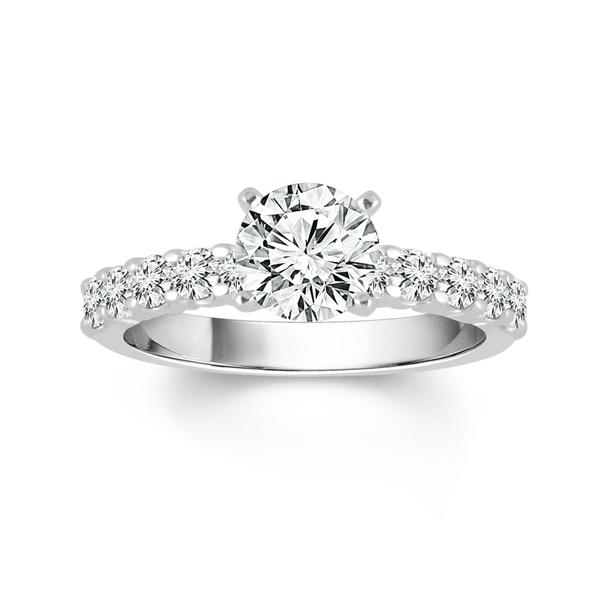 Diamond Engagement Ring 0.1 Ct tw  14k White Gold