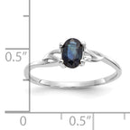 14k White Gold Sapphire Birthstone Ring