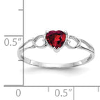 14k White Gold Rhodolite Garnet Birthstone Ring